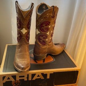 Ariat Amora Dark Macchiato/Red Western Cowgirl Boots